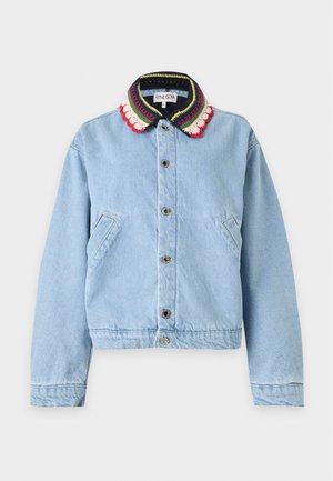 Stine Goya, COLLARED CROPPED BOMBER - Τζιν μπουφάν - blue
