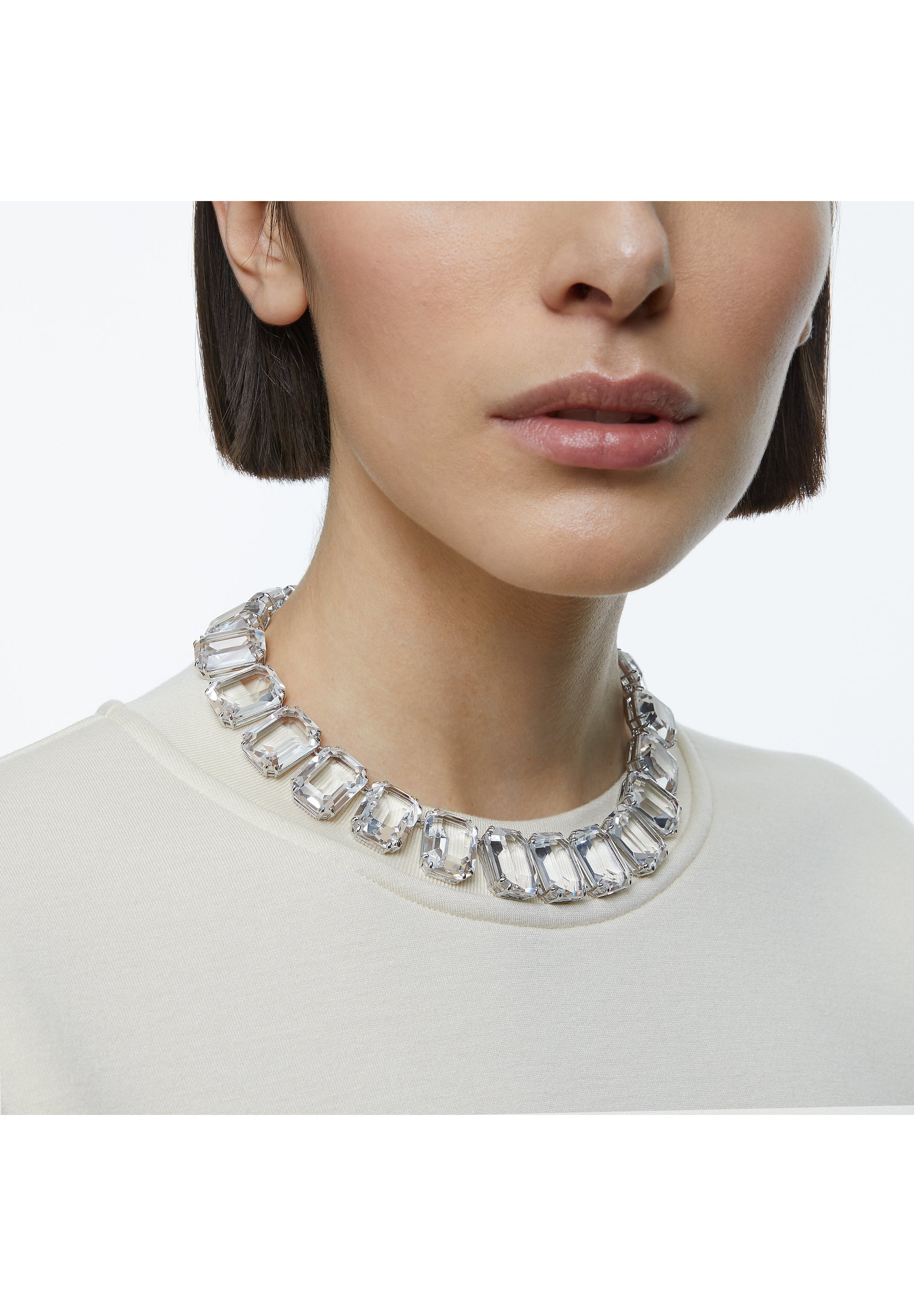 Swarovski MILLENIA OCTAGON CUT Collar white/plateado