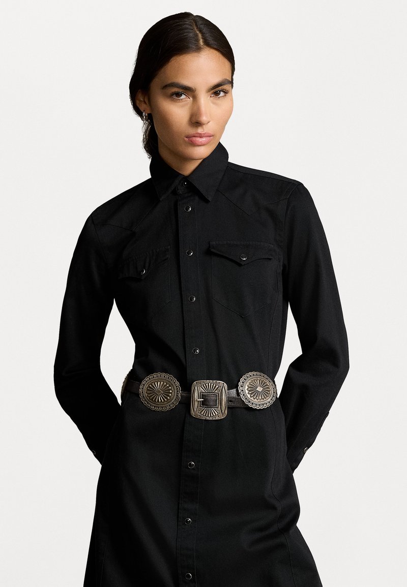 Polo Ralph Lauren - COTTON TWILL SHIRTDRESS - Shirt dress - black, Enlarge