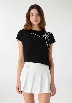 CON CINTURA - Gonna a campana - bianco lana