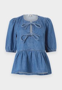 ONLCLARA PUFF BOW - Blůza - medium blue denim