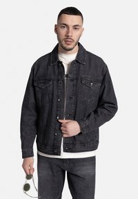 Redefined Rebel - BAKER JACKET - Farmerdzseki - black grey Miniatűr kép 1