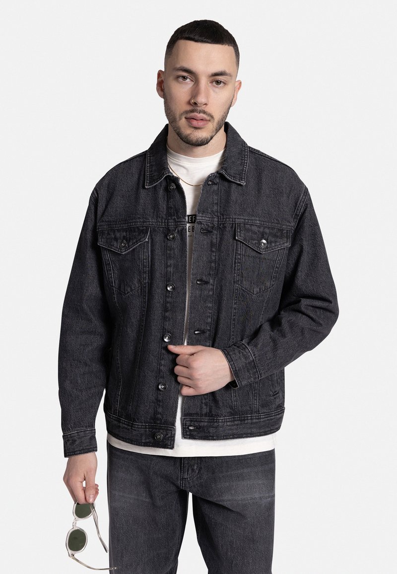 Redefined Rebel - BAKER JACKET - Farmerdzseki - black grey, Nagyítás