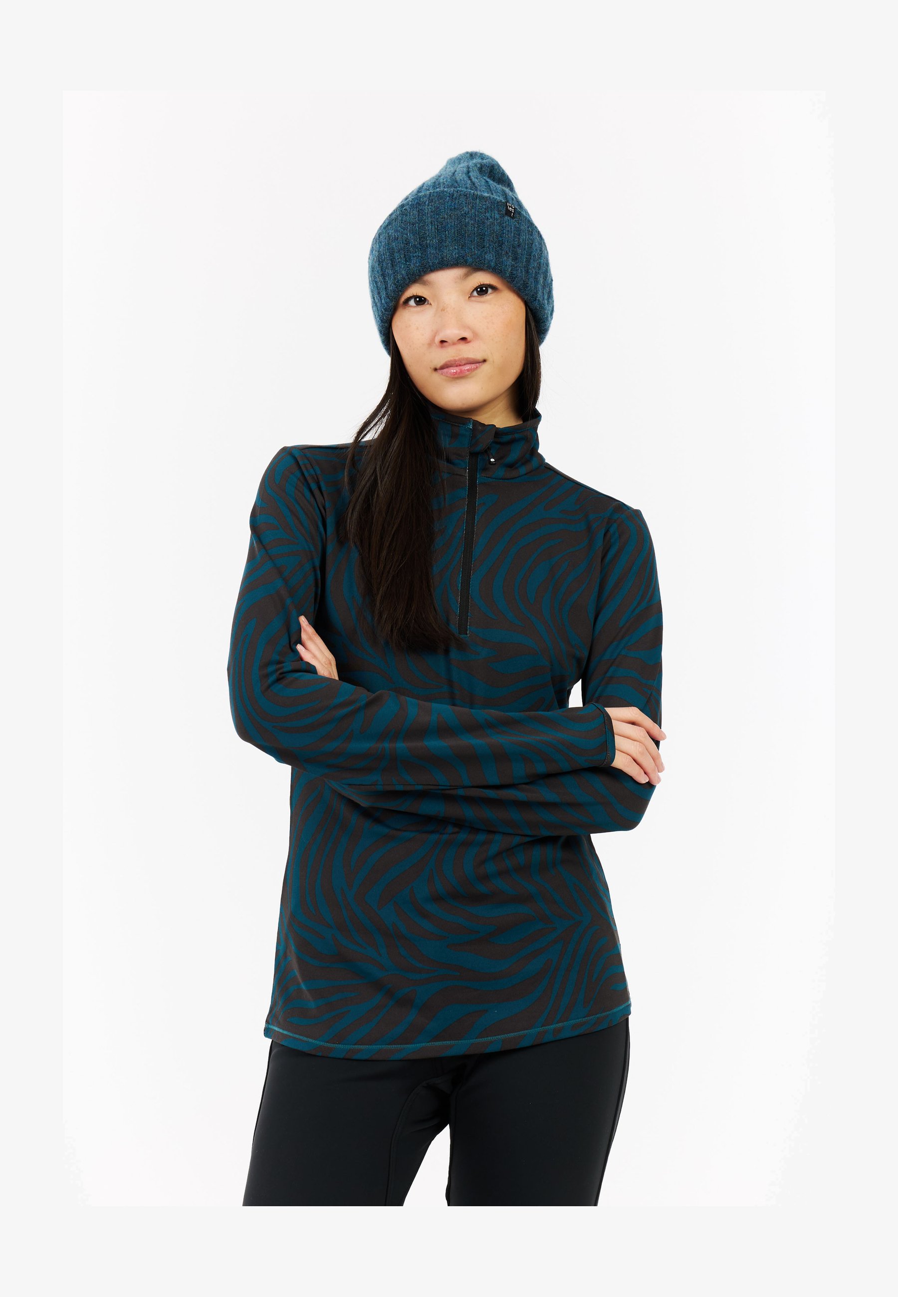 Protest Felpa Da Donna Con Cappuccio E Cerniera, Modello RIRIRI, Taglia M/38, Colore Nero, Vestibilità Regolare, Per L'Inverno