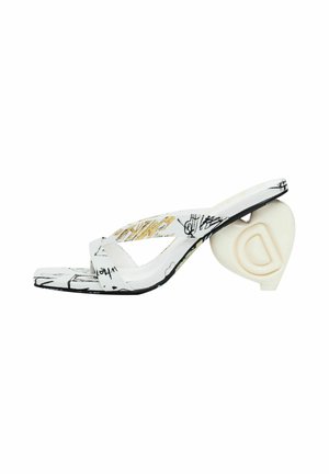 HEART - T-bar sandals - white