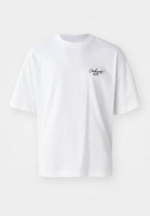 Carhartt WIP, SIGNATURE SCRIPT - Βασικό μπλουζάκι - white/black