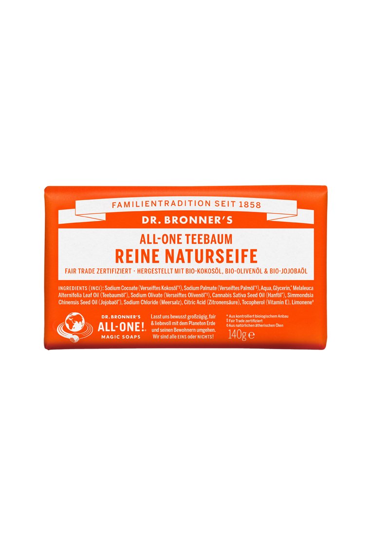 Dr. Bronner´s - PURE NATURAL SOAP 140G - Soap bar - teebaum, Enlarge