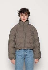 Weekday PROMIS SHORT PUFFER JACKET - Casaco de inverno - dark khaki