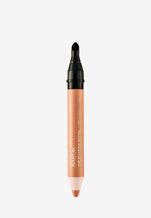 Babor Lidschattenstift in einem pfirsichfarbenen Farbton mit einer schwarzen, spitzen Spitze. Er hat ein mattes Finish und ist mit "09 Summer Gold" beschriftet.