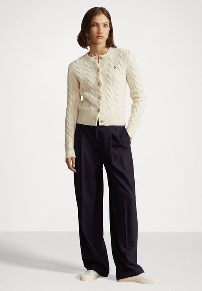 Polo Ralph Lauren CABLE KNIT WOOL CASHMERE CARDIGAN - Adīta jaka - authentic cream