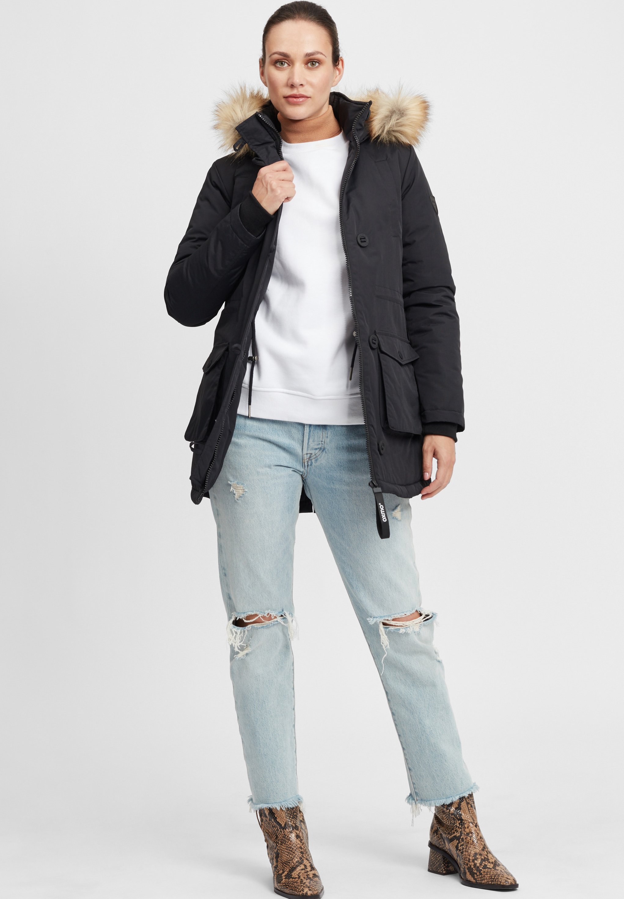 Oxmo OXACTA - Abrigo de invierno - black/negro - Zalando.es