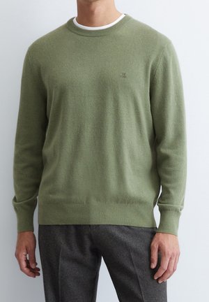Stickad tröja - khaki