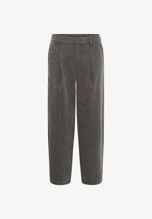 Kaffe, KASAKURA CROPPED PANTS - Pantalon classique - dark grey melange
