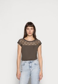 ONLY ONLNICOLE LIFE MIX - T-shirt básica - crocodile