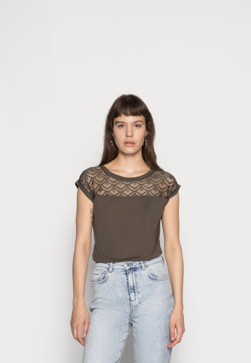 ONLY ONLNICOLE LIFE MIX - T-shirt básica - crocodile