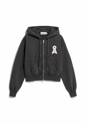 ARMEDANGELS, CROPPED ZIPPER - Sweater met rits - dark steel