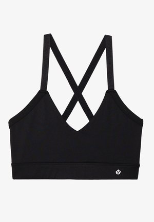 ESSENTIAL MEDIUM SUPPORT SPORTS BRA WITH ADJUSTABLE CROSS BACK - Sport-BH med medium stöd - black