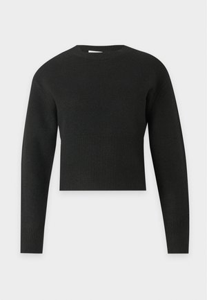 Noisy May, NMSLOAN L/S O-NECK KNIT NOOS - Πουλόβερ - black