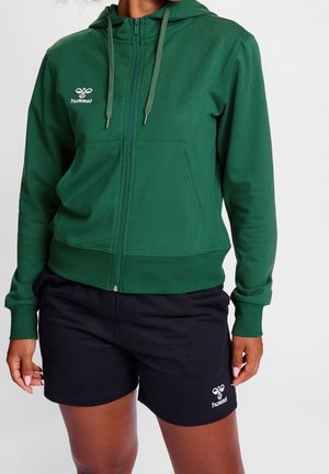 Tröja med dragkedja - green