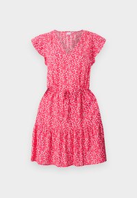 TIE WAIST MINI - Jurk - hot pink
