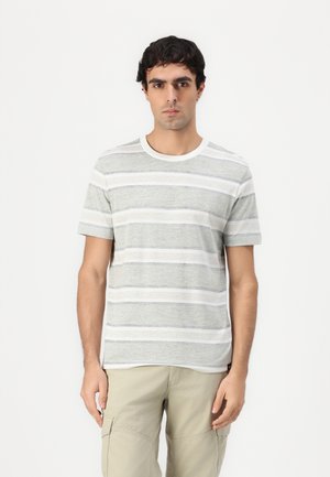 TOM TAILOR DENIM INSIDE STRIPE  - T-shirt con stampa - green