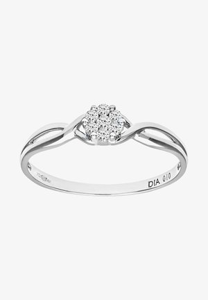 DIAMANT L'ÉTERNEL, 9CT 10PTS DIAMOND FANCY CLUSTER - EU SIZE - Ring - white