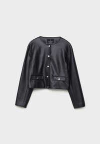 Stradivarius Jacka i konstläder - black
