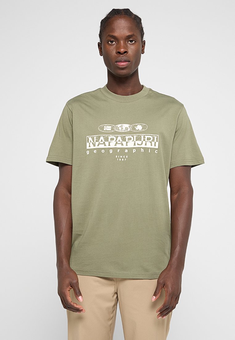 Napapijri T-shirt print groen Napapijri T-shirt print groen