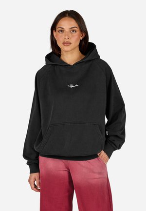 JURTI OVERSIZED RAGLAN HOODIE - Sweat à capuche - vintage black