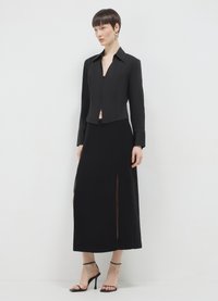 Calliope SCOLLO V CON ZIP - Hemdbluse - ultrablack