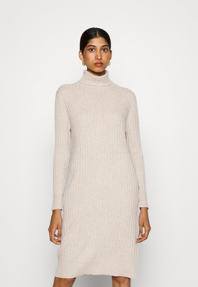 pure cashmere - TURTLENECK DRESS - Pulóverruha - oatmeal, Nagyítás