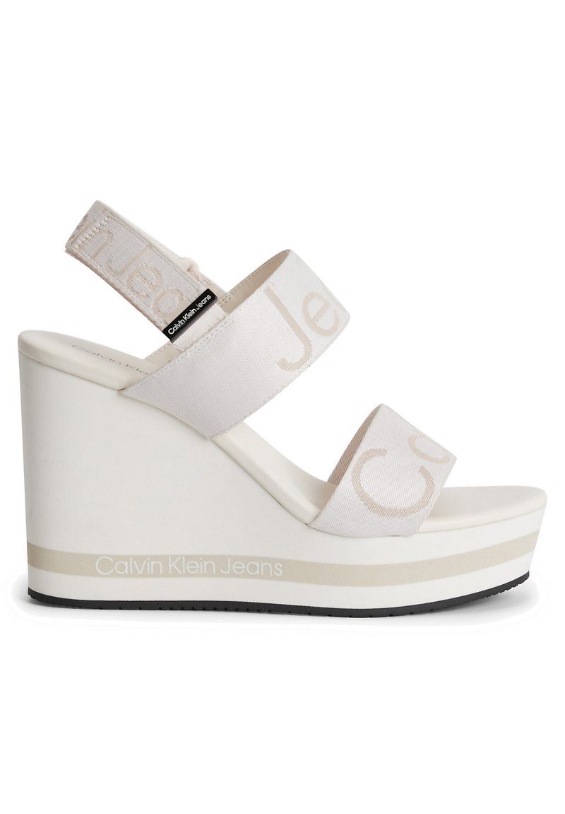 Calvin Klein Jeans WEBBING Wedges ancient white/offwhite Zalando.ie