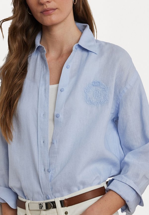 OVERSIZE FLORAL LOGO LINEN SHIRT - Button-down blouse4