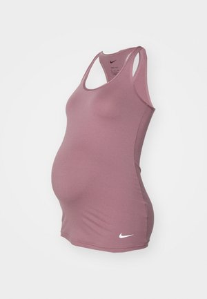 NIKE DRI-FIT MATERNITY TANK - Toppi - smokey mauve/(white)