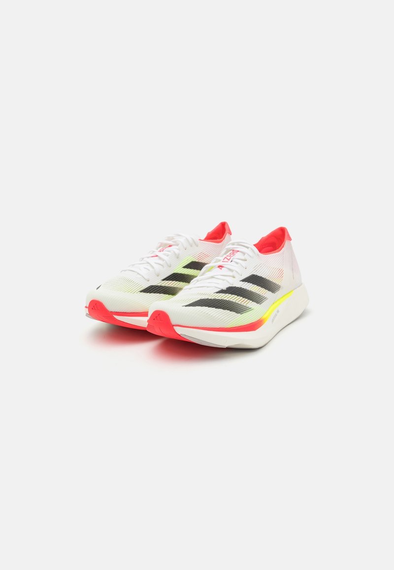 adidas White Running Sneakers with Black Stripes and Neon Coral Accents adidas ADISTAR XLG 2.0 SNEAKERS - White | Free Shipping with  main image 3