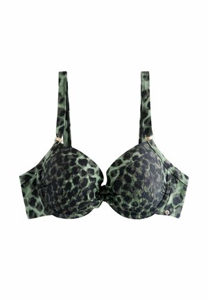 SHAPING PADDED WIRED STANDARD - Bikini-Top - green black leopard print