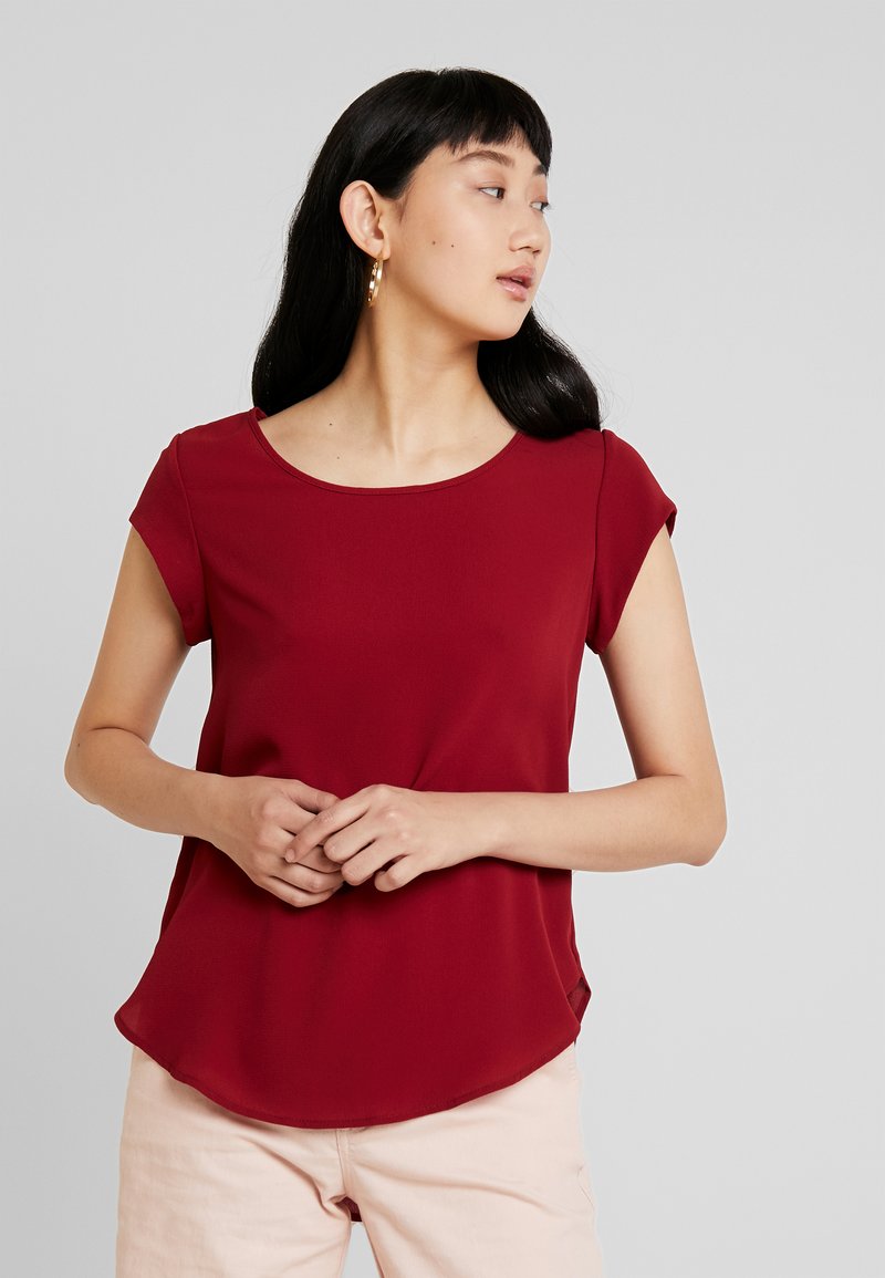 ONLY S/S SOLID NOOS PTM - T-shirt básica - merlot