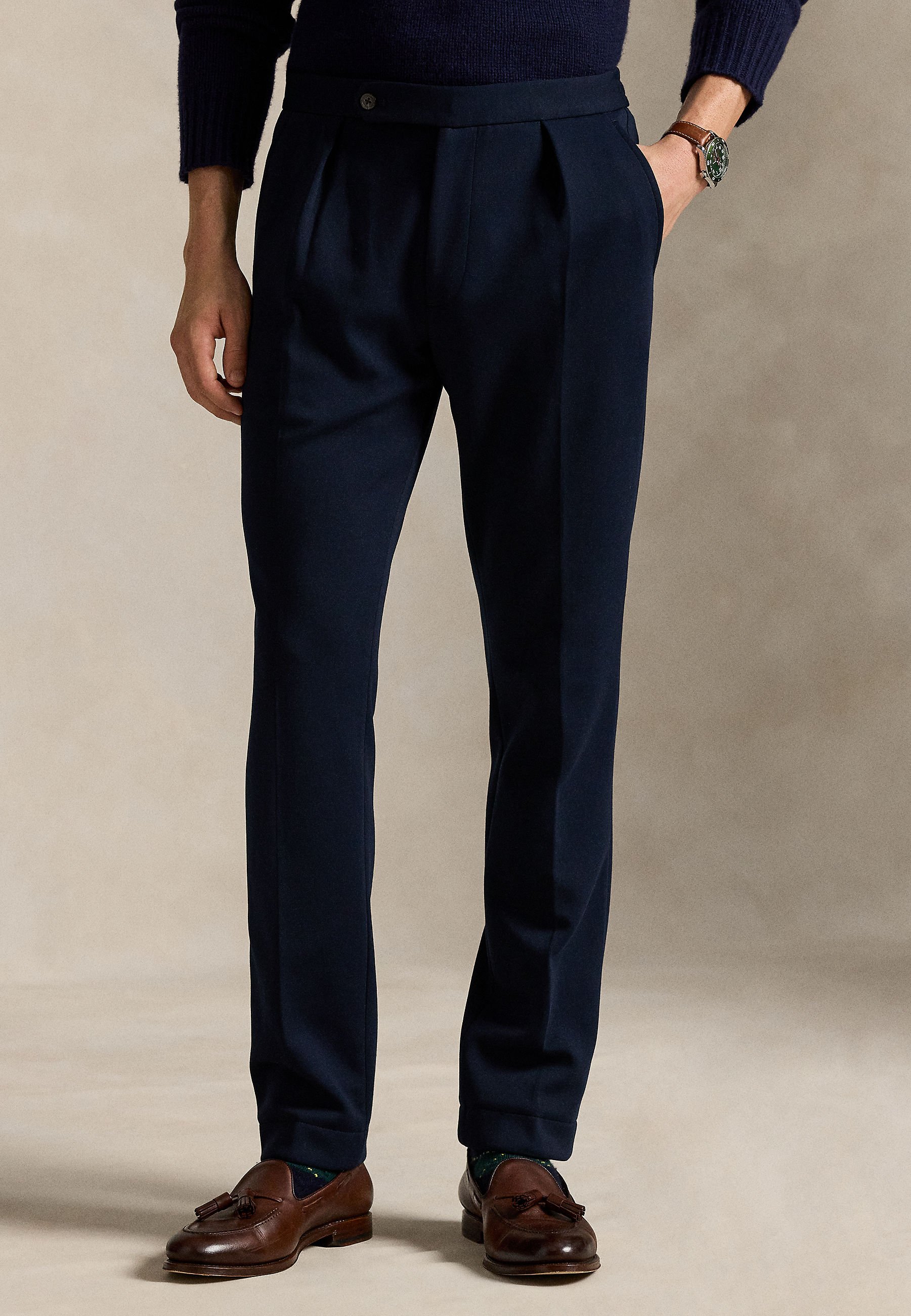 Polo Ralph Lauren DOUBLE KNIT SUIT TROUSER - Trousers - aviator