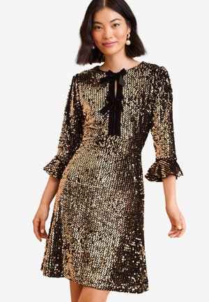 Love & Roses PETITE FIT - SEQUIN WITH DETAIL - Koktailové šaty/večierkové šaty - gold