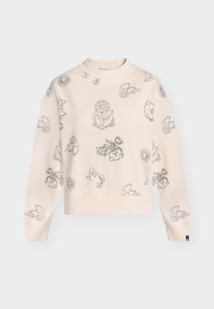 Scotch & Soda, EMBROIDERED SEASONAL FIT SWEATSHIRT - Φούτερ - eggnog