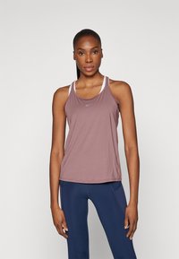 Nike Performance - ONE SLIM STRAPPY TANK - Top - smokey mauve/black Thumbnail Image 1