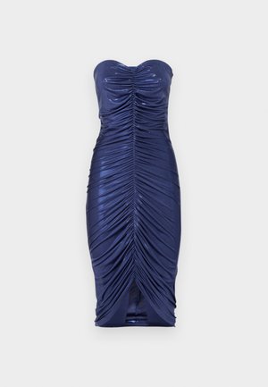 Norma Kamali STRAPLESS SHIRRED FRONT  - Kokteiļkleita/ballīšu kleita - military blue