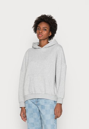 HOODIE LONG WITHOUT DRAWCORD AND POCKET - Felpa con cappuccio - mottled light grey