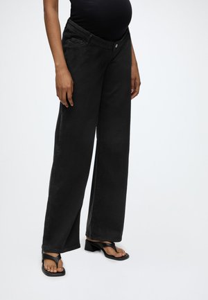 ONLY MATERNITY, OLMSNOW  - Flared Jeans - black denim