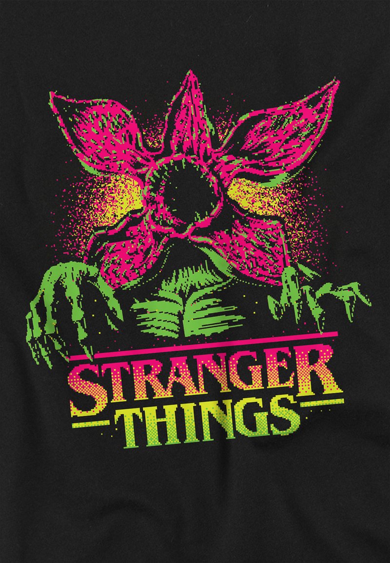NETFLIX STRANGER THINGS DEMOGORGON Print T-shirt black Zalando