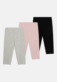 Friboo - 3/4 LEGGINGS UNISEX 3 PACK - Leggings - black/mottled light grey/light pink Imagen en miniatura 1