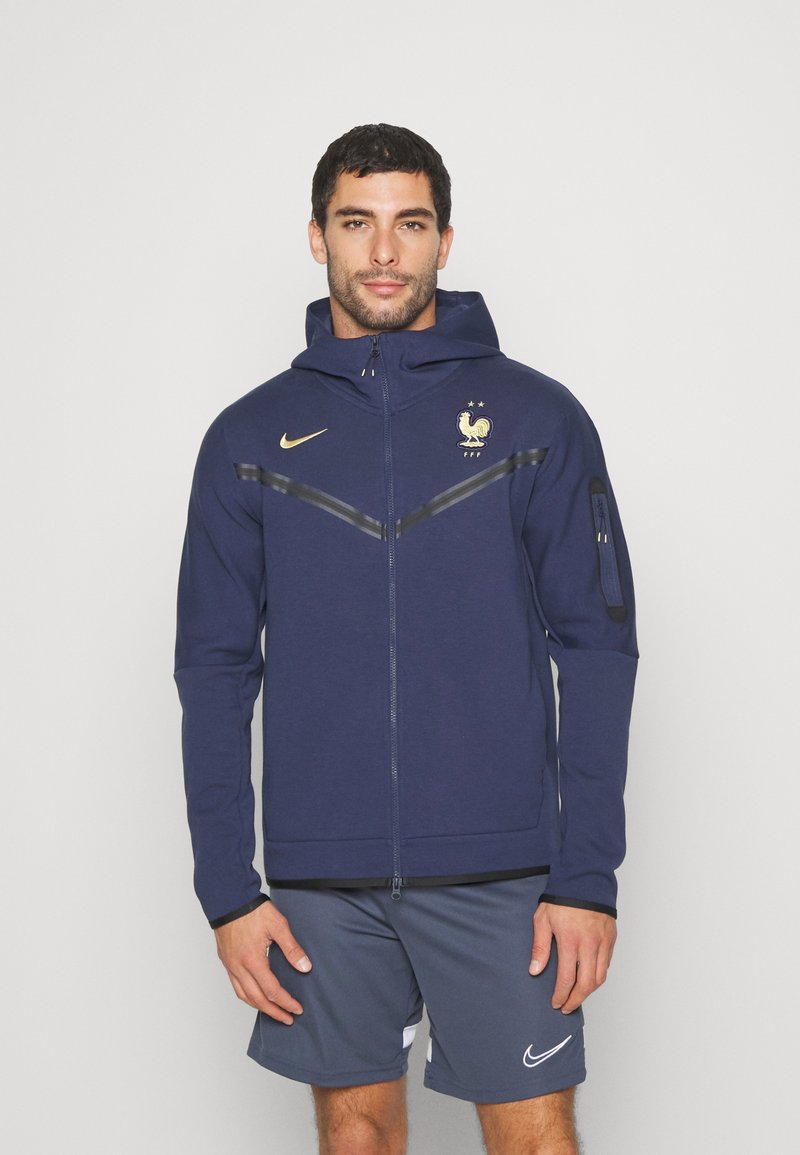 Nike Performance FRANCE FFF HOODIE National team wear midnight navy/dark blue Zalando.ie
