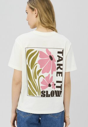 IMPRIMÉ DEVANT/DOS - T-shirt imprimé - blanc écru