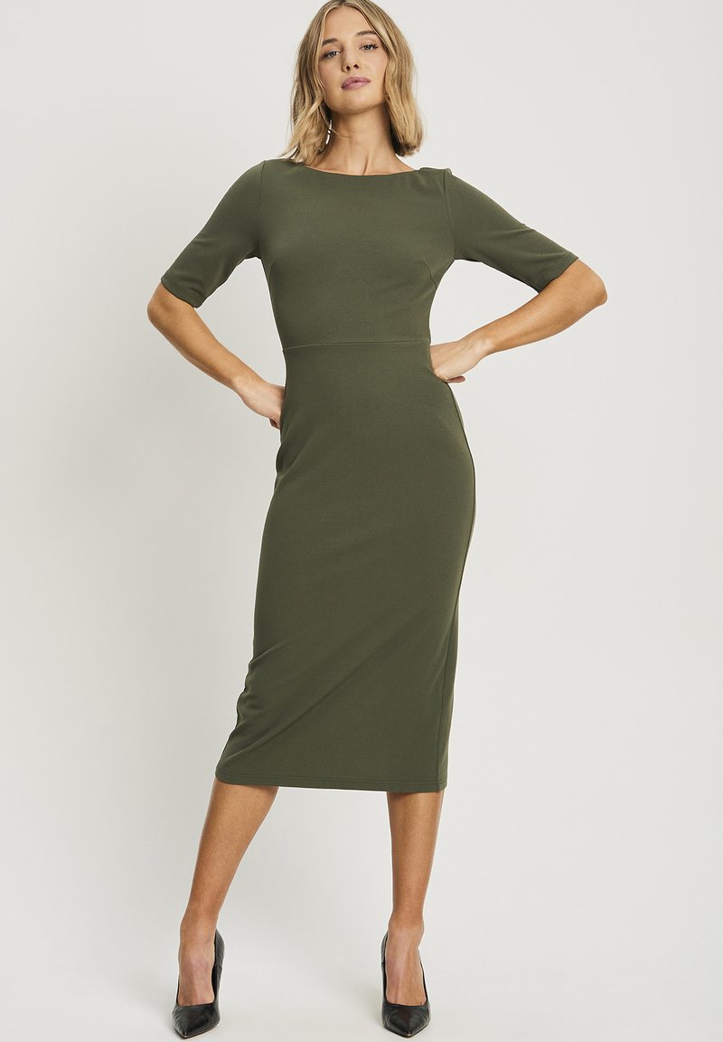 REUX ESSENTIAL Shift dress olive green/green Zalando.de