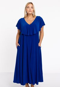 YOEK RUFFLE DETAIL - Maxi-jurk - indigo